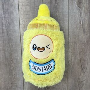 Squishable Mustard Plush Mini Comfort Food Yellow Toy Condiment 13” Embroidered